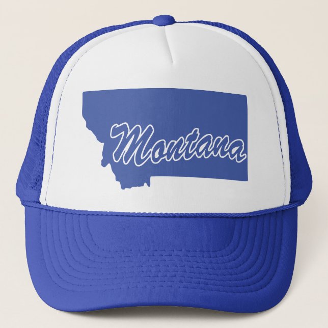 Casquette de camionneur en forme de l'État du Mont (Devant)