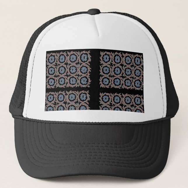 Casquette de camionneur en mousse à flux abstrait (Devant)