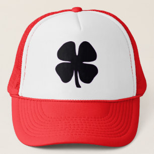 Casquette de camionneur en mousse blanche et rouge
