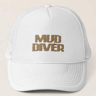 Casquette de camionneur en mousse blanche Mud Dive