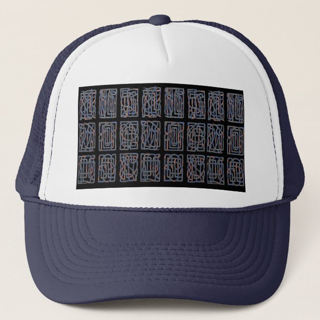 Casquette de camionneur en mousse Geometric Pulse (Devant)