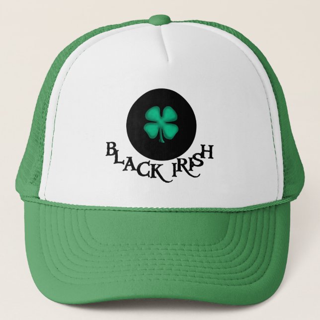 Casquette de camionneur en mousse noire, blanche e (Devant)