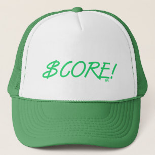 Casquette de camionneur en mousse verte et blanche