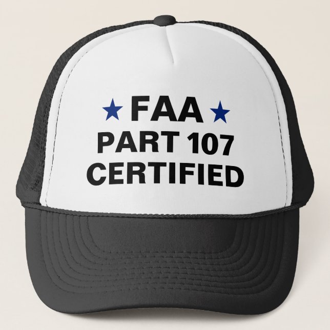 Casquette de camionneur FAA Partie 107 (Devant)