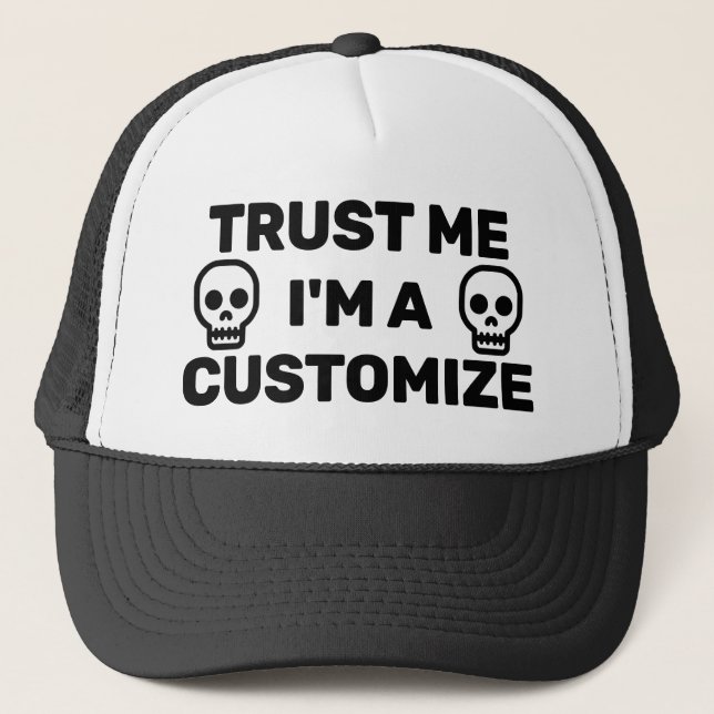 Casquette de camionneur 'Fais-moi confiance' (Pers (Devant)