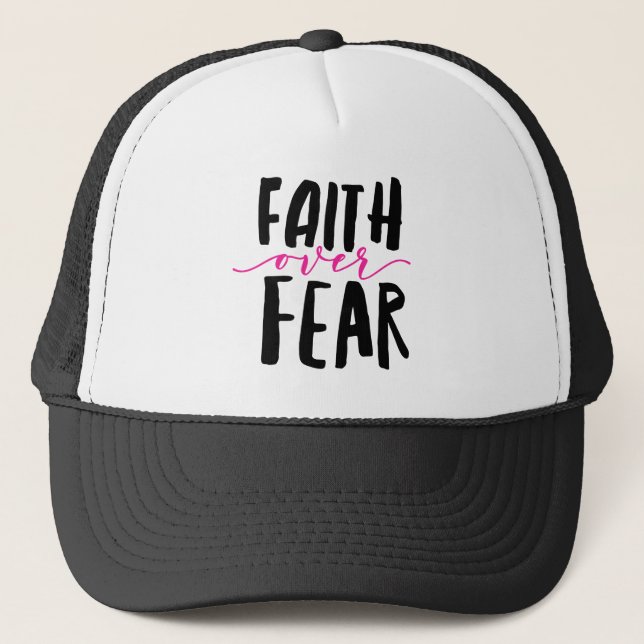 Casquette de camionneur Faith Over Fear (Devant)