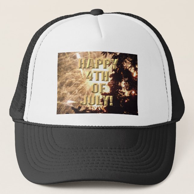 Casquette de camionneur Fireworks 15 4 juillet (Devant)