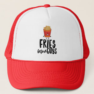 Casquette de camionneur 'Frites avant les mecs'