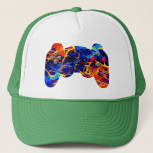 CASQUETTE DE CAMIONNEUR GAMER COULEUR NEON ABSTRAI