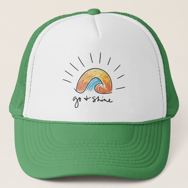 Casquette de camionneur graphique soleil éclatant (Devant)