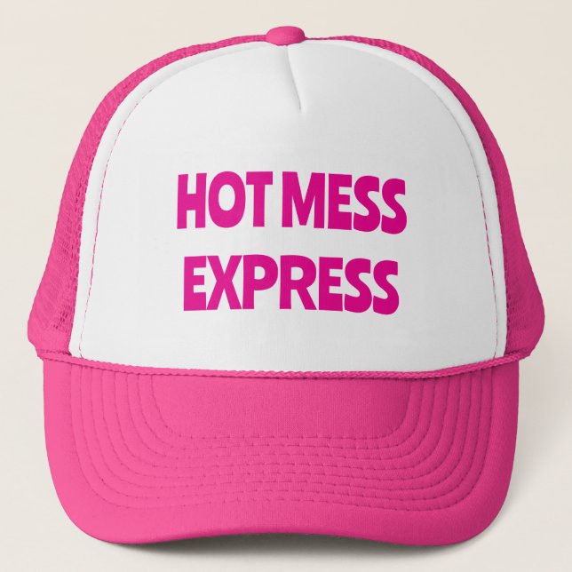 Casquette de camionneur Hot Mess (Devant)