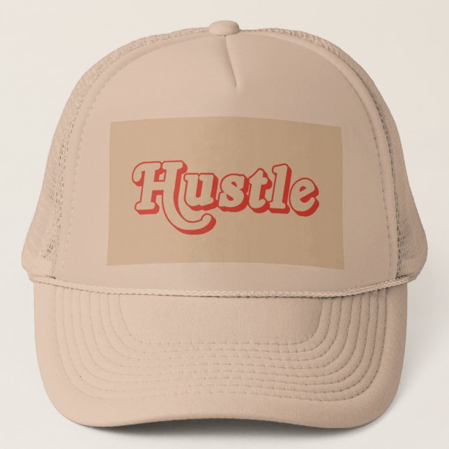 Casquette de camionneur Hustle | Casquette à typog (Devant)