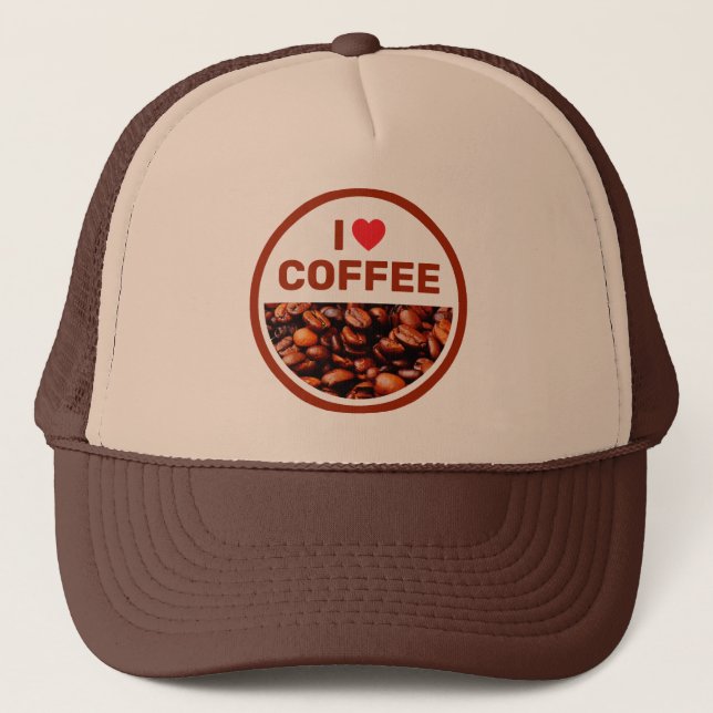 Casquette de camionneur I Love Coffee™ (Devant)