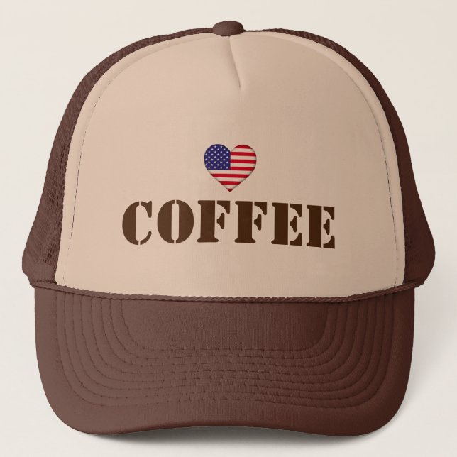 Casquette de camionneur I Love Coffee™ (Devant)