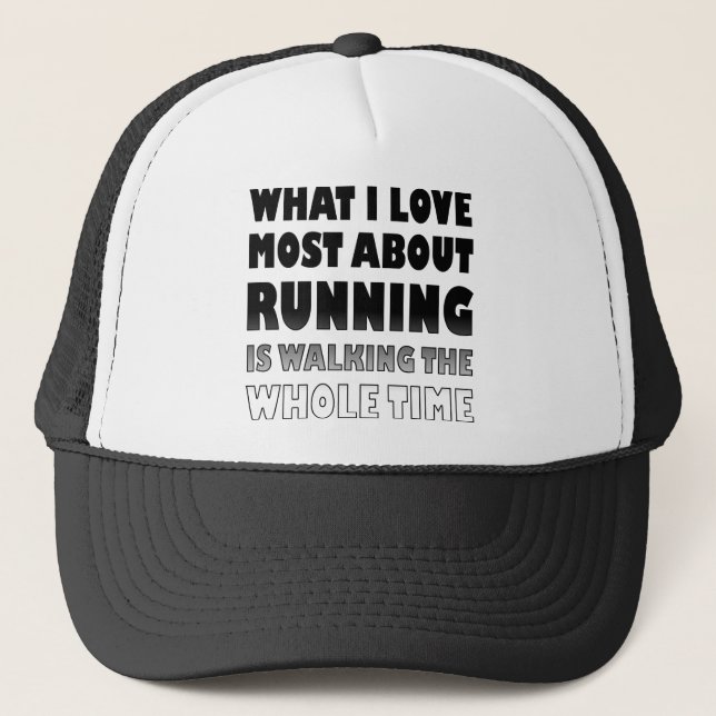 Casquette de camionneur "J'aime ne pas courir drôl (Devant)
