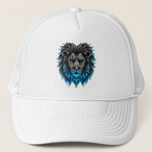 Casquette de camionneur Lion sans peur Roi Bleu