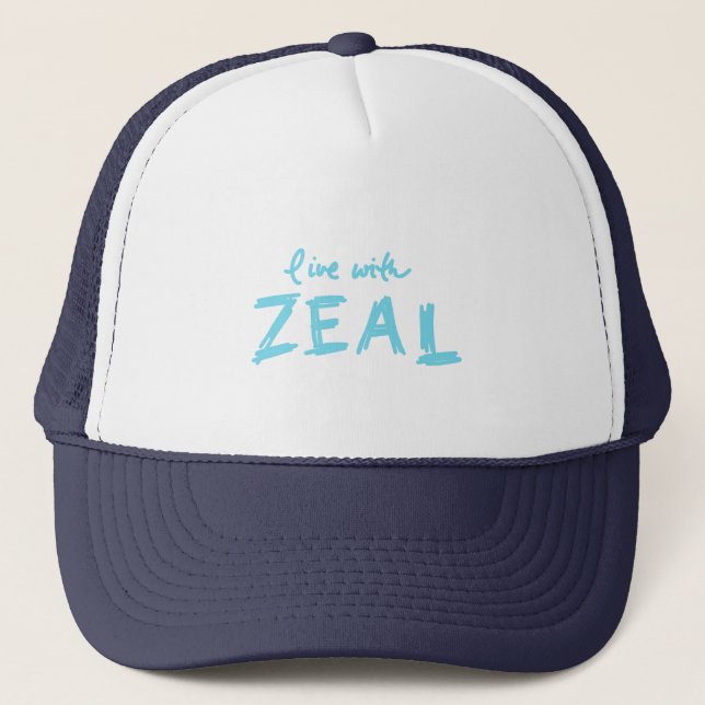 Casquette de camionneur Live with Zeal (Devant)