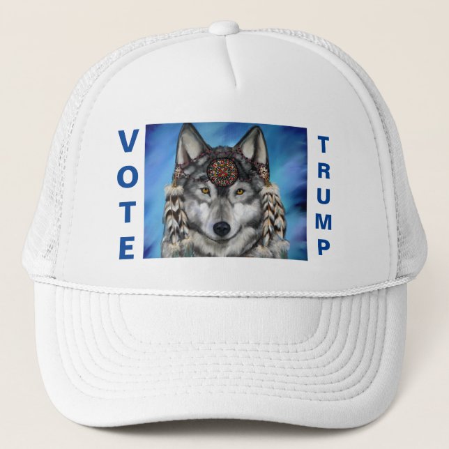 Casquette de camionneur Loup Gris (Devant)