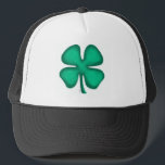 Casquette de camionneur Lucky 4 Leaf Irish Clover<br><div class="desc">Une excellente façon de montrer 'votre irlandais' et un excellent article pour la Saint-Patrick ou n'importe quel jour. Lucky 4 Leaf Irish Clover est une œuvre originale de Steamy Raimon et le premier modèle de trèfle à 4 feuilles à être vendu sur www n'importe où.</div>