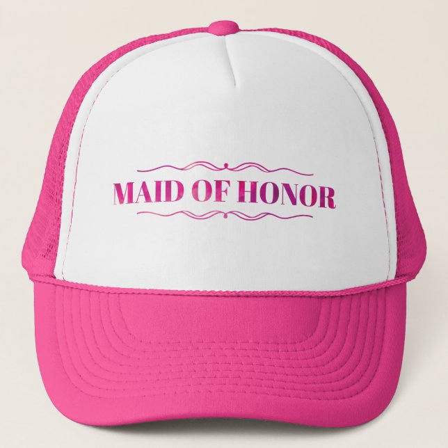 Casquette de camionneur Maid of Honor (Devant)