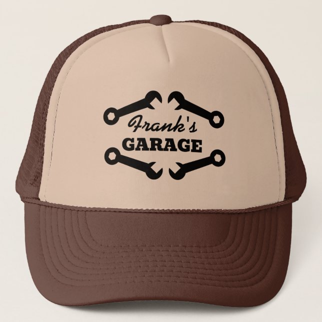 Casquette de camionneur mécanicien auto avec logo  (Devant)