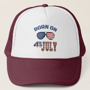 CASQUETTE DE CAMIONNEUR NÉ LE 4 JUILLET