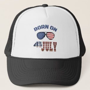 CASQUETTE DE CAMIONNEUR NÉ LE 4 JUILLET