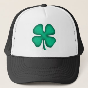 Casquette de camionneur noire Lucky 4 Leaf Irish C