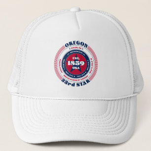 Casquette de camionneur patriotique de l'Oregon à