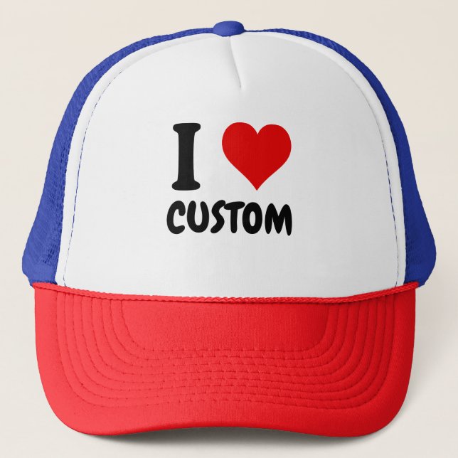 Casquette de camionneur personnalisable J'aime (Devant)
