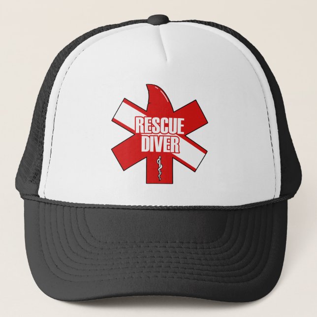Casquette de camionneur plongeur de secours (Devant)