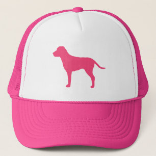 Casquette de camionneur pour chien rose chaud