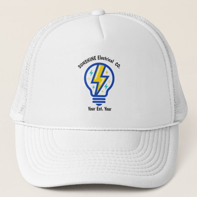 Casquette de camionneur pour entreprise d'électric (Devant)