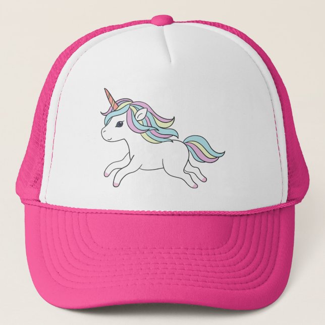 Casquette de camionneur pour filles licorne mignon (Devant)