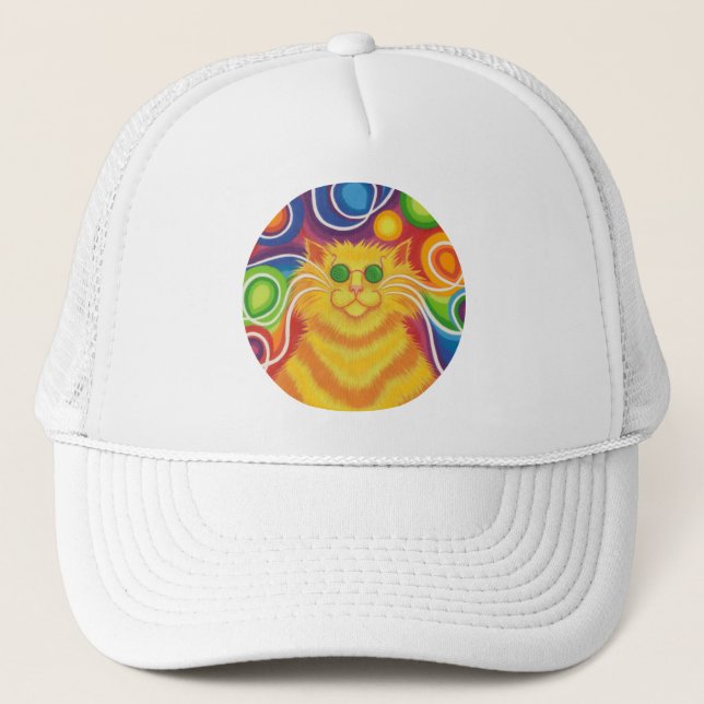 Casquette de camionneur psy-chat-lique (Devant)