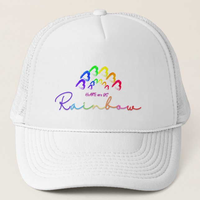 Casquette de camionneur RainbowHearts  (Devant)