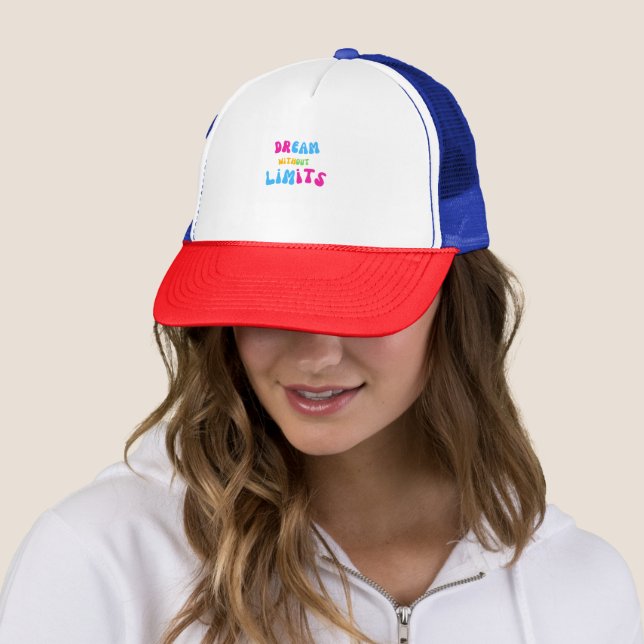 Casquette de camionneur « Rêve sans limites » (En situation)