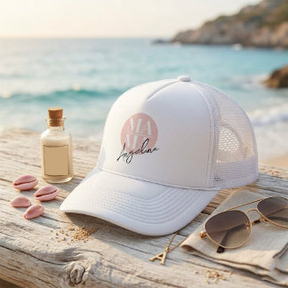 Casquette de camionneur rose à personnaliser avec