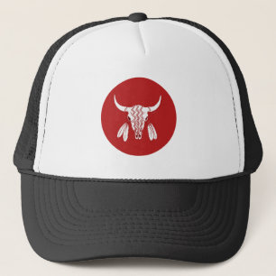 Casquette de camionneur rouge Ghost Dance Buffalo 
