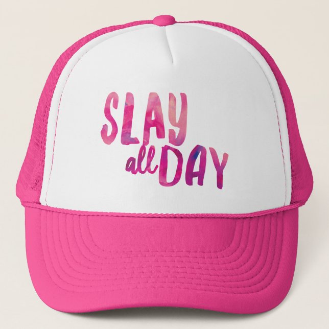 Casquette de camionneur Slay All Day (Devant)