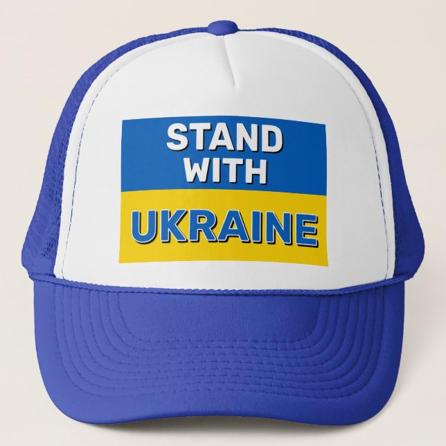 Casquette de camionneur Stand with Ukraine (Devant)