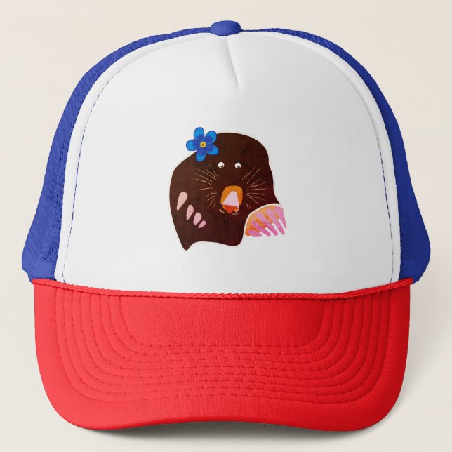 Casquette de camionneur Taupe Marron (Devant)