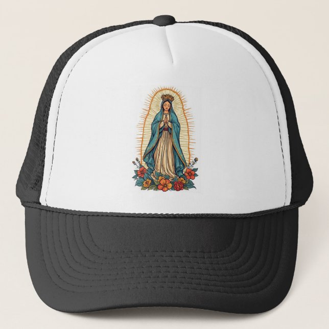 Casquette de camionneur Vierge de Guadalupe (Devant)