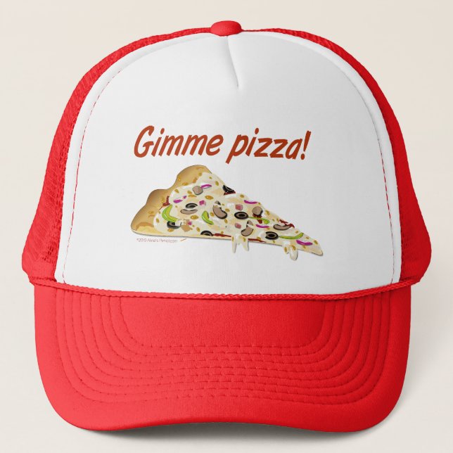 Casquette de camionneurs d'amants de pizza de (Devant)