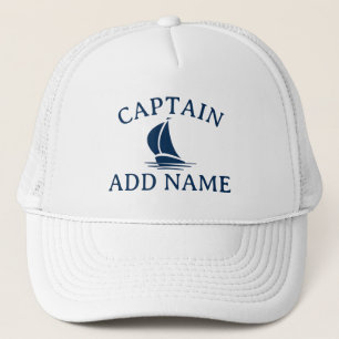 Casquette de capitaine de bateau avec logo nautiqu
