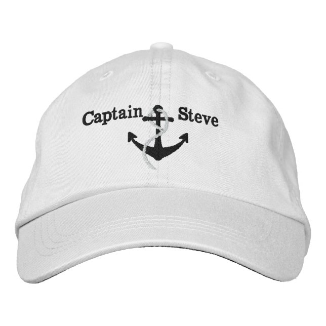Casquette de capitaine Nautical Name Anchor (Devant)