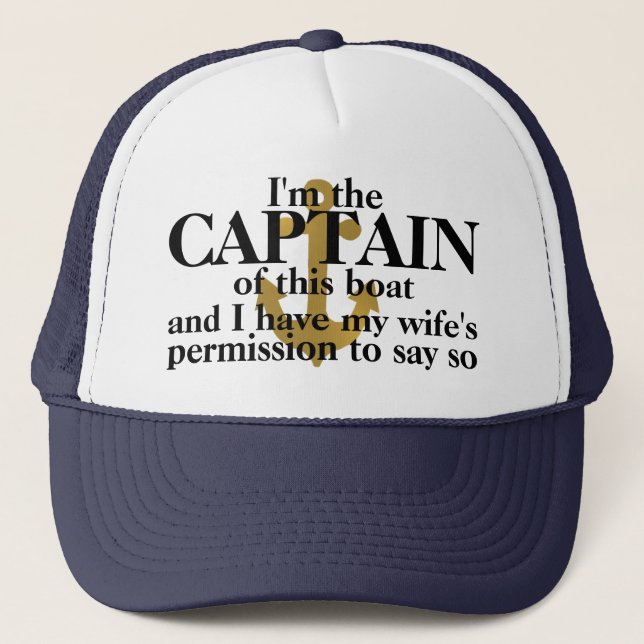 Casquette de capitaine Of This Boat Funny (Devant)