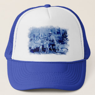 Casquette de chasseur vintage avec chiens