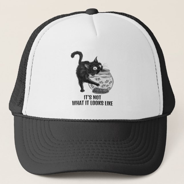 Casquette de chat et de poisson (Devant)