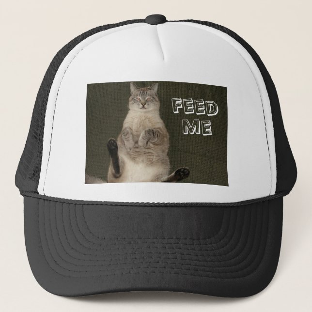 Casquette de chat "FEED ME" (Devant)